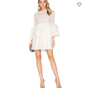 Flare sleeve lace mini dress